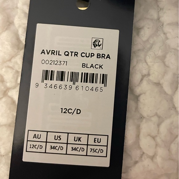 Fox&Royal Black Strappy Demi Bra Size 34 C/D - Picture 4 of 5